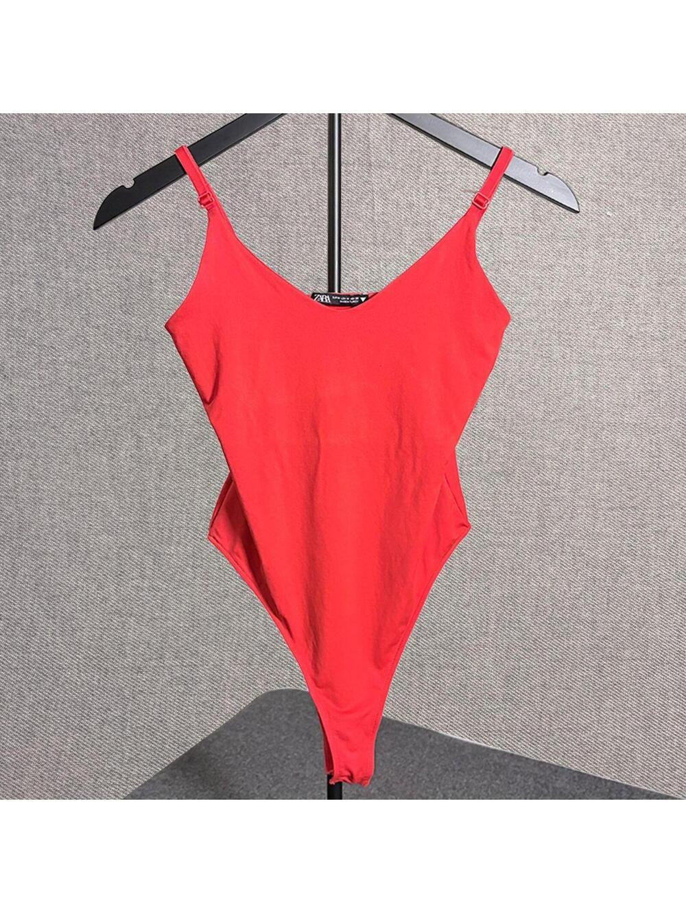 Zara Women's Red Bodysuit
